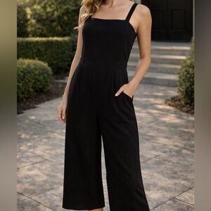 Abercrombie & Fitch Black Sleeveless Jumpsuit